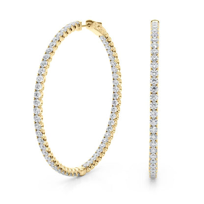 AstrŽe Inside-out Diamond Hoop Earrings