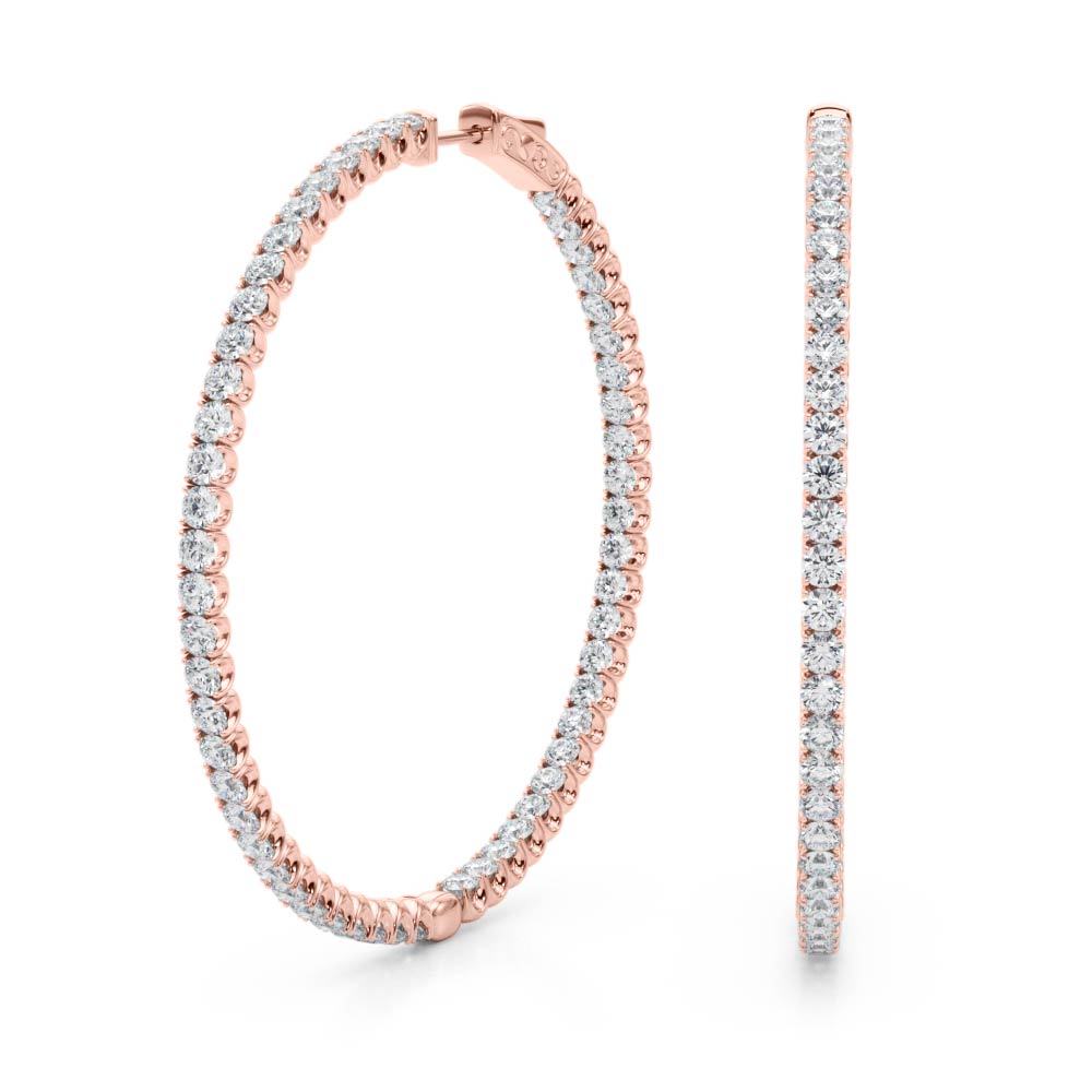AstrŽe Inside-out Diamond Hoop Earrings