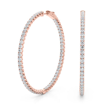 AstrŽe Inside-out Diamond Hoop Earrings