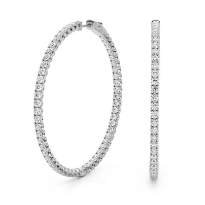 AstrŽe Inside-out Diamond Hoop Earrings