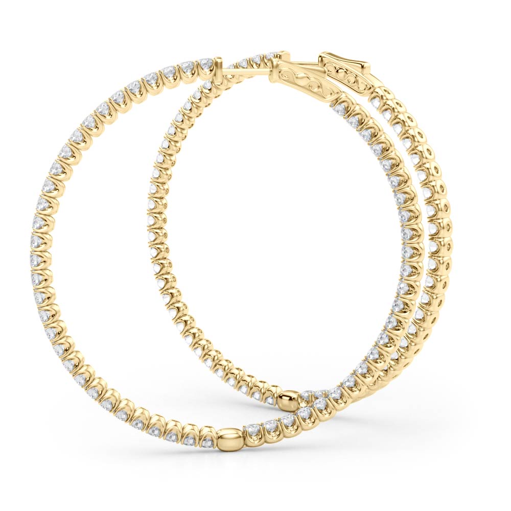 AstrŽe Inside-out Diamond Hoop Earrings
