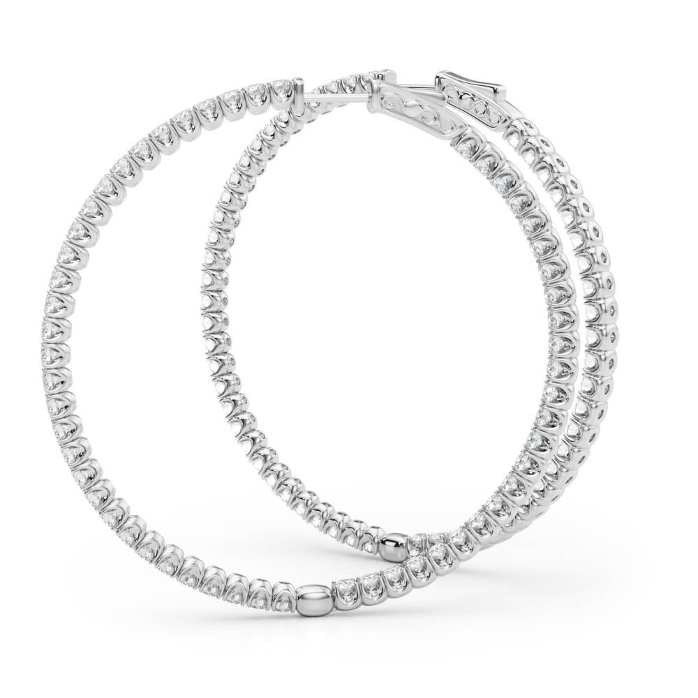 AstrŽe Inside-out Diamond Hoop Earrings