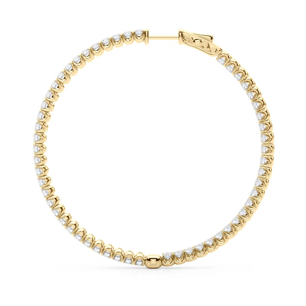 AstrŽe Inside-out Diamond Hoop Earrings