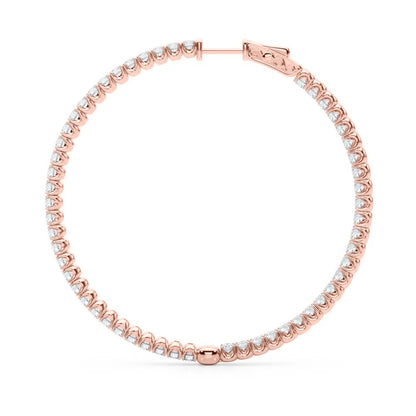 AstrŽe Inside-out Diamond Hoop Earrings