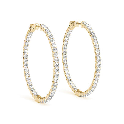 AstrŽe Inside-out Diamond Hoop Earrings