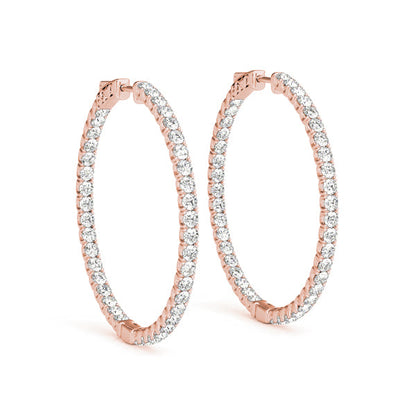 AstrŽe Inside-out Diamond Hoop Earrings