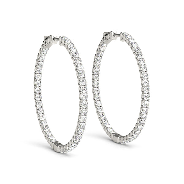 AstrŽe Inside-out Diamond Hoop Earrings
