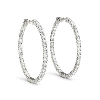 AstrŽe Inside-out Diamond Hoop Earrings