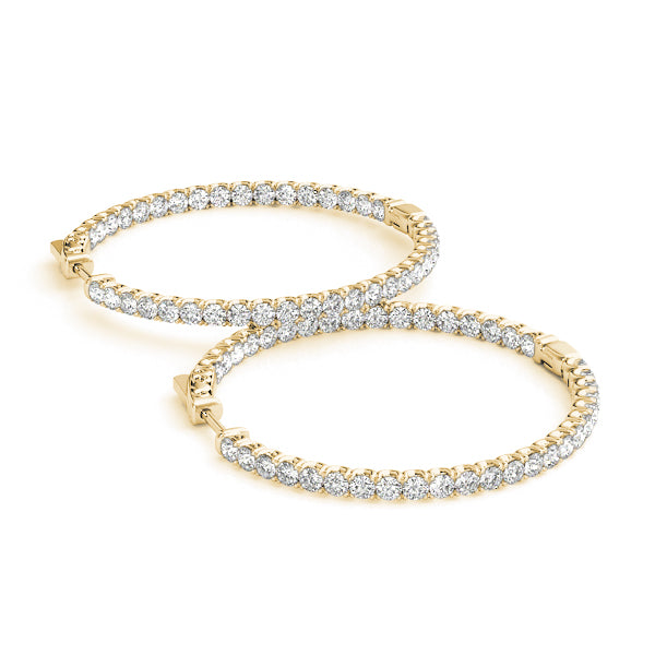 AstrŽe Inside-out Diamond Hoop Earrings