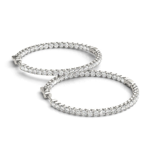 AstrŽe Inside-out Diamond Hoop Earrings
