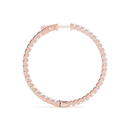 AstrŽe Inside-out Diamond Hoop Earrings