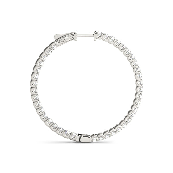 AstrŽe Inside-out Diamond Hoop Earrings
