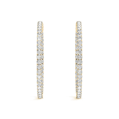 AstrŽe Inside-out Diamond Hoop Earrings
