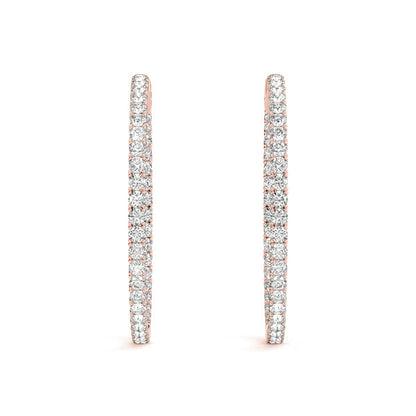 AstrŽe Inside-out Diamond Hoop Earrings