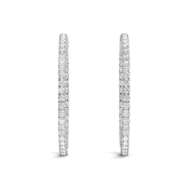 AstrŽe Inside-out Diamond Hoop Earrings