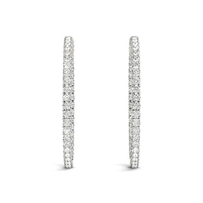 AstrŽe Inside-out Diamond Hoop Earrings