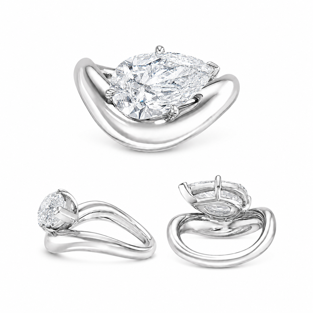 Bague en diamant poire LeBlanc Élan™