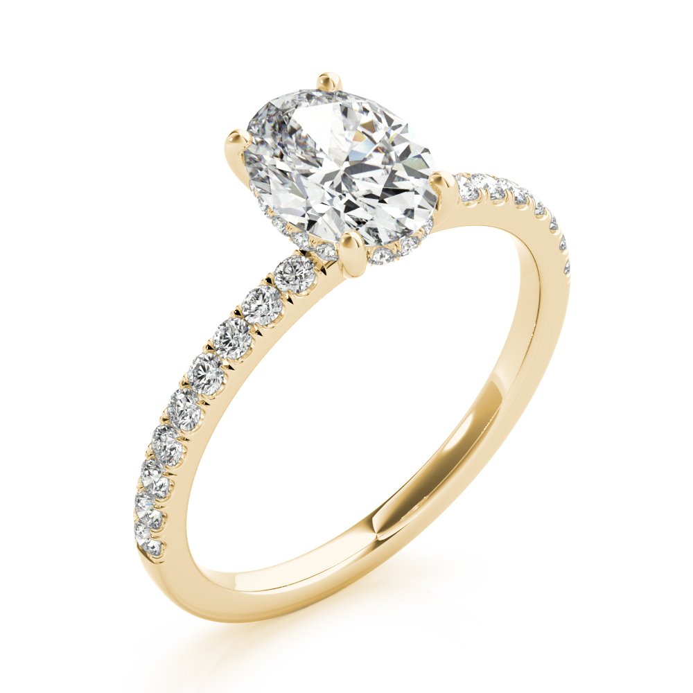 Ivy Oval Hidden Halo Engagement Ring
