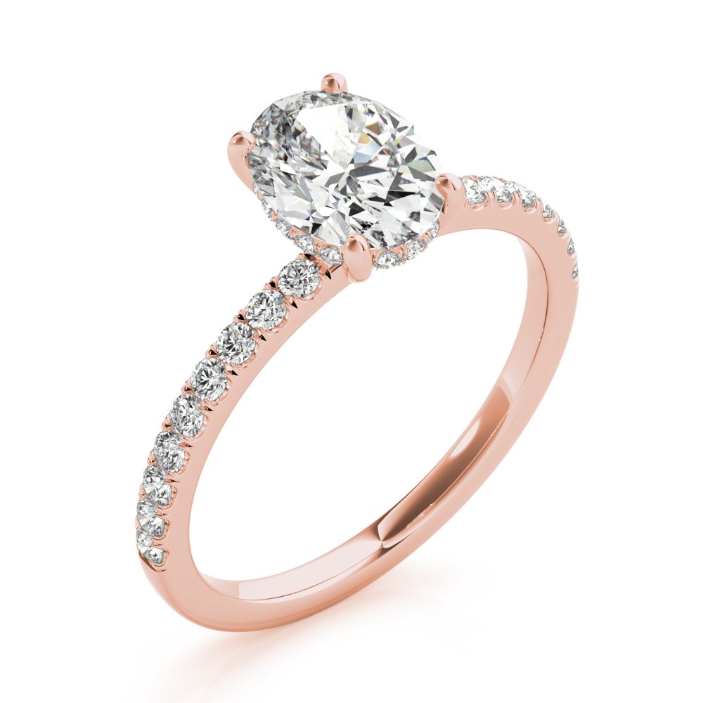 Ivy Oval Hidden Halo Engagement Ring