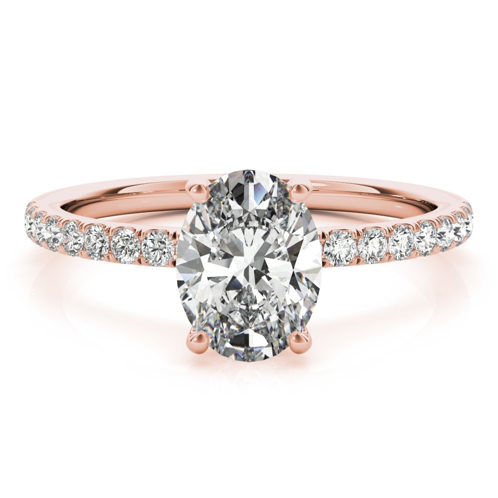 Ivy Oval Hidden Halo Engagement Ring