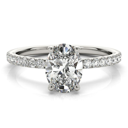 Ivy Oval Hidden Halo Engagement Ring