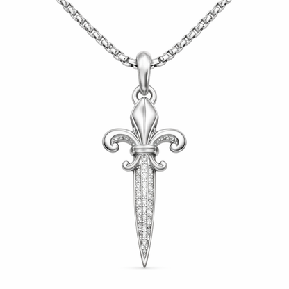Fleur-de-Lys Dagger Pendant