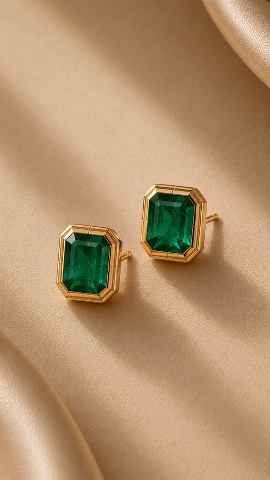 The Sovereign Emerald Studs