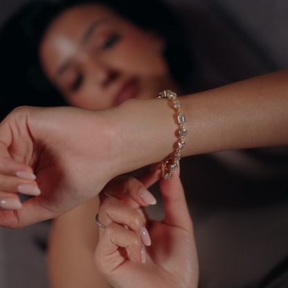 Ligne Royale Diamond Bracelet – 13ct Bezel-Set Mixed Cut dDiamonds