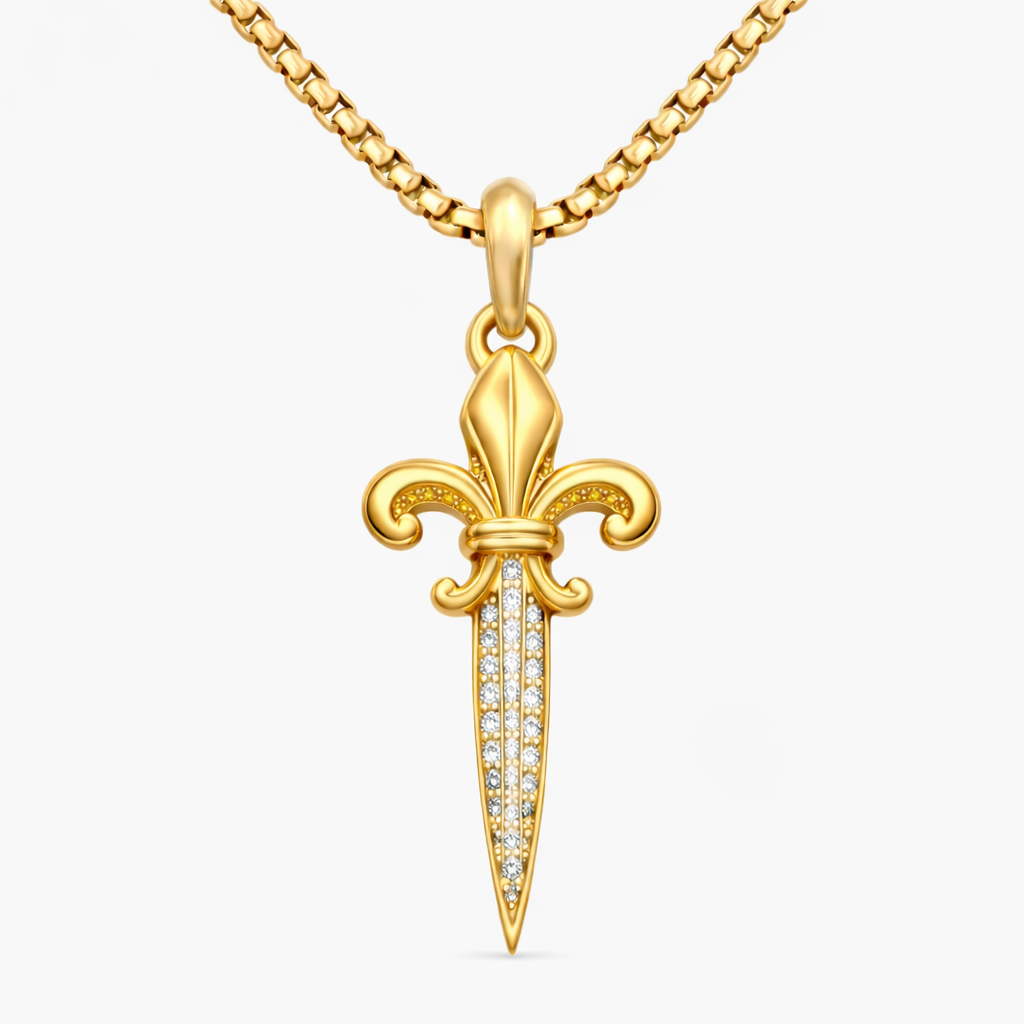 Fleur-de-Lys Dagger Pendant