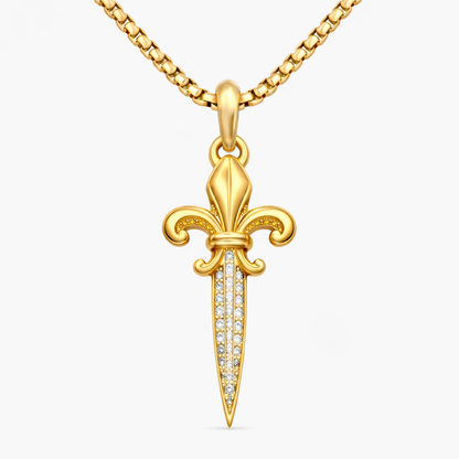 Fleur-de-Lys Dagger Pendant