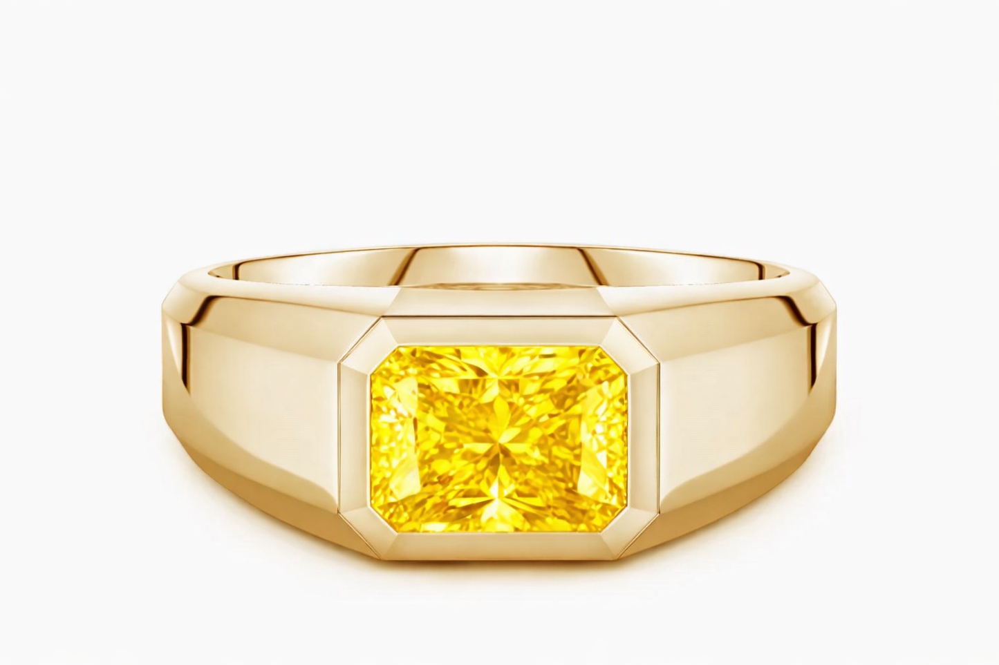 Échelon Ring — 3.00ct Fancy Vivid Yellow Diamond