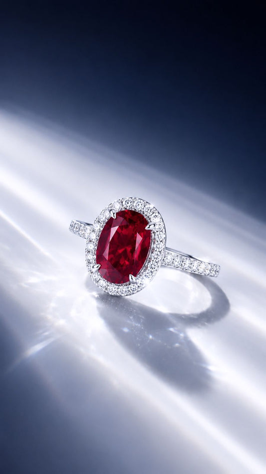 Crimson Halo Ring