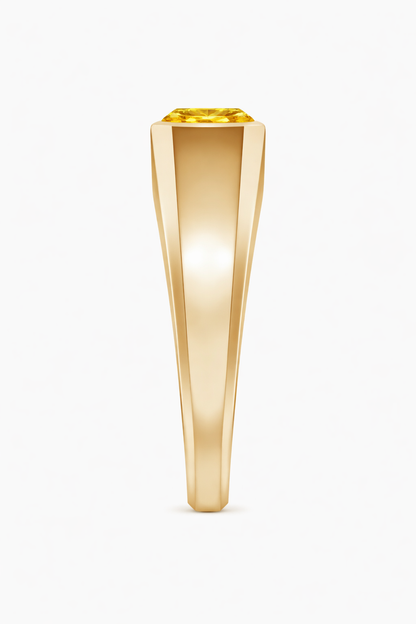 Échelon Ring — 3.00ct Fancy Vivid Yellow Diamond