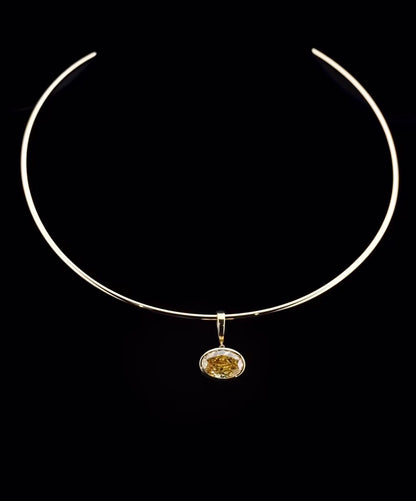 Oval Diamond omega collar