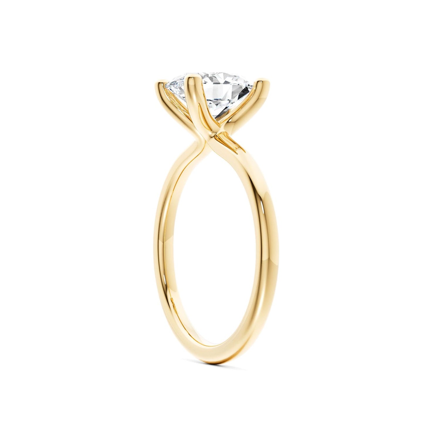 Classic oval Diamond engagement ring. 18k yellow gold with matching my eternity band
