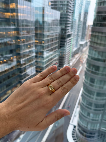 Échelon Ring — 3.00ct Fancy Vivid Yellow Diamond