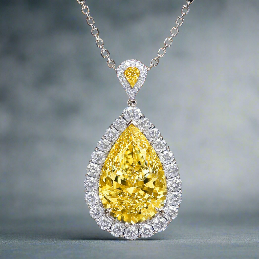 Pendentif Diamant Jaune