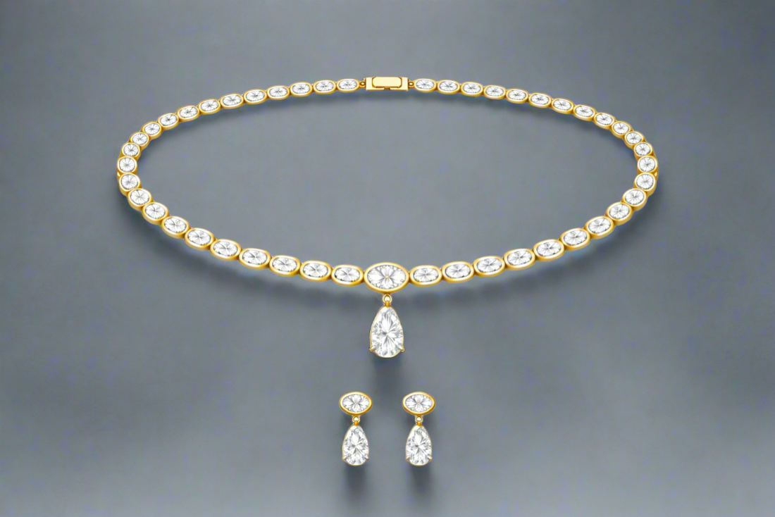 Tour de cou en diamants avec serti clos
