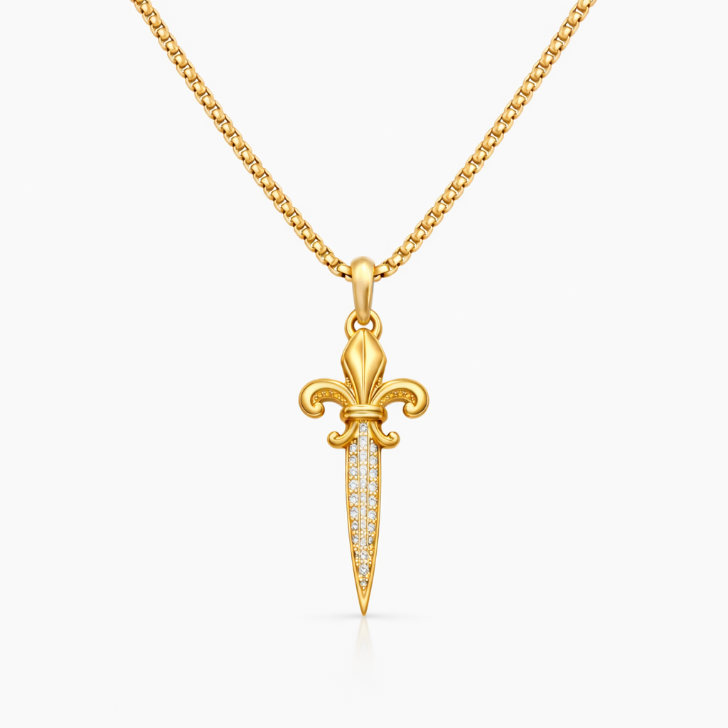 Fleur-de-Lys Dagger Pendant