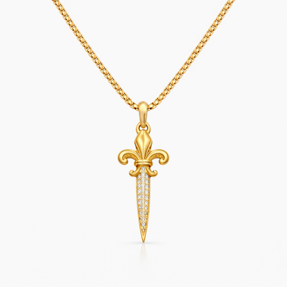 Fleur-de-Lys Dagger Pendant