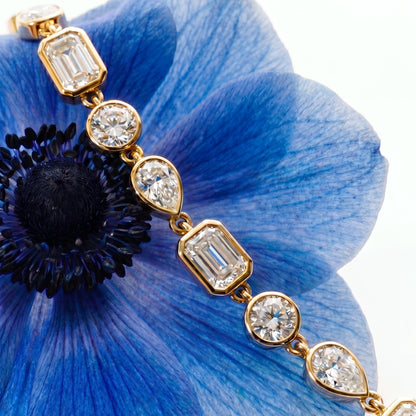 Ligne Royale Diamond Bracelet – 13ct Bezel-Set Mixed Cut dDiamonds