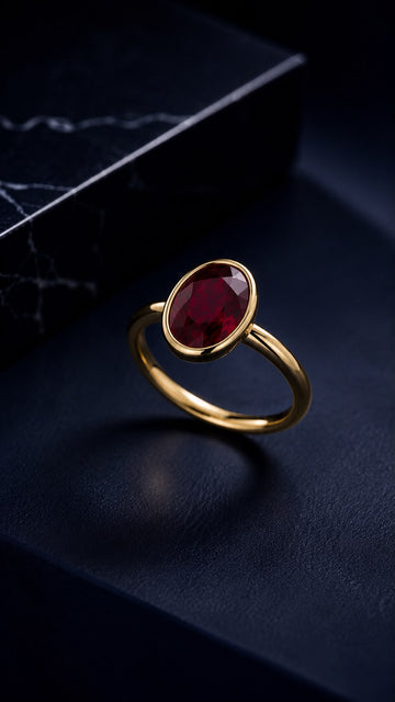 La bague ovale sertie rubis Monaco