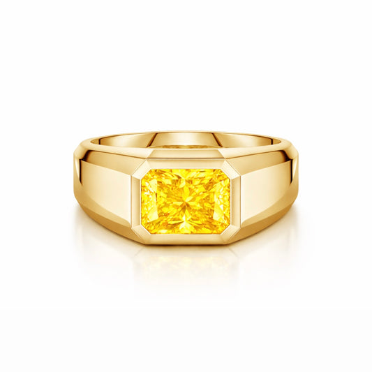 Échelon Ring — 3.00ct Fancy Vivid Yellow Diamond