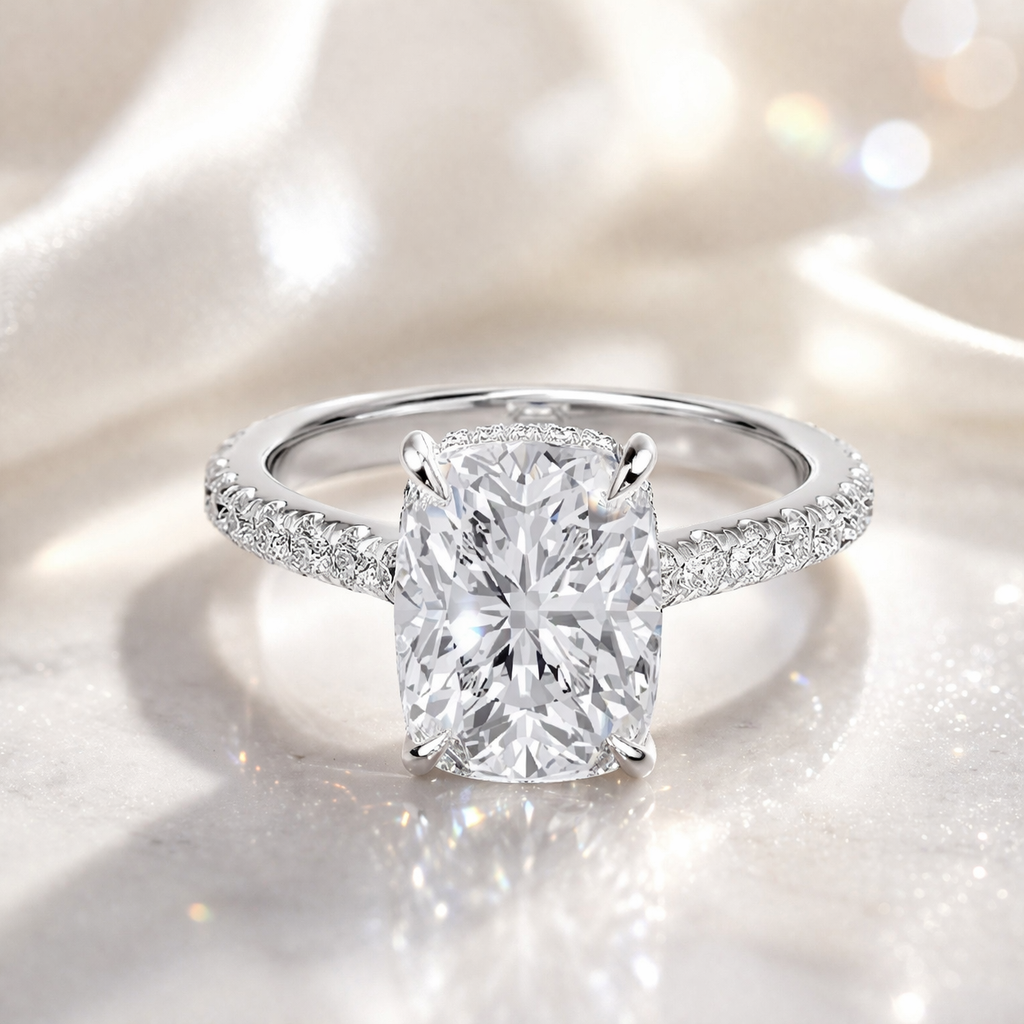 Signature Elongated Cushion Brilliant Engagement Ring