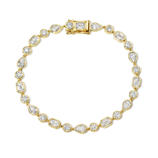 Bezel diamond bracelet