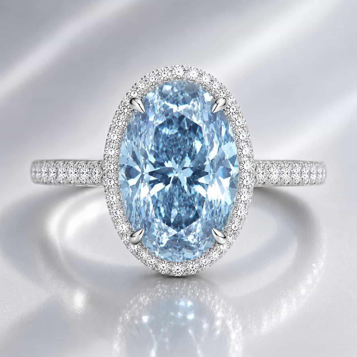 Arctic Halo™ Blue Diamond Ring
