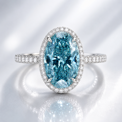 Arctic Halo™ Blue Diamond Ring