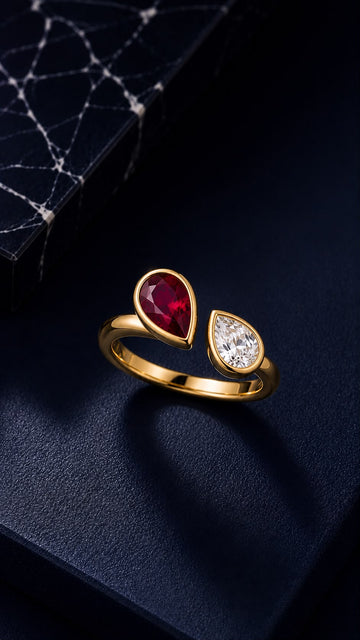 Bague Rubis Serti Clos Toi et Moi