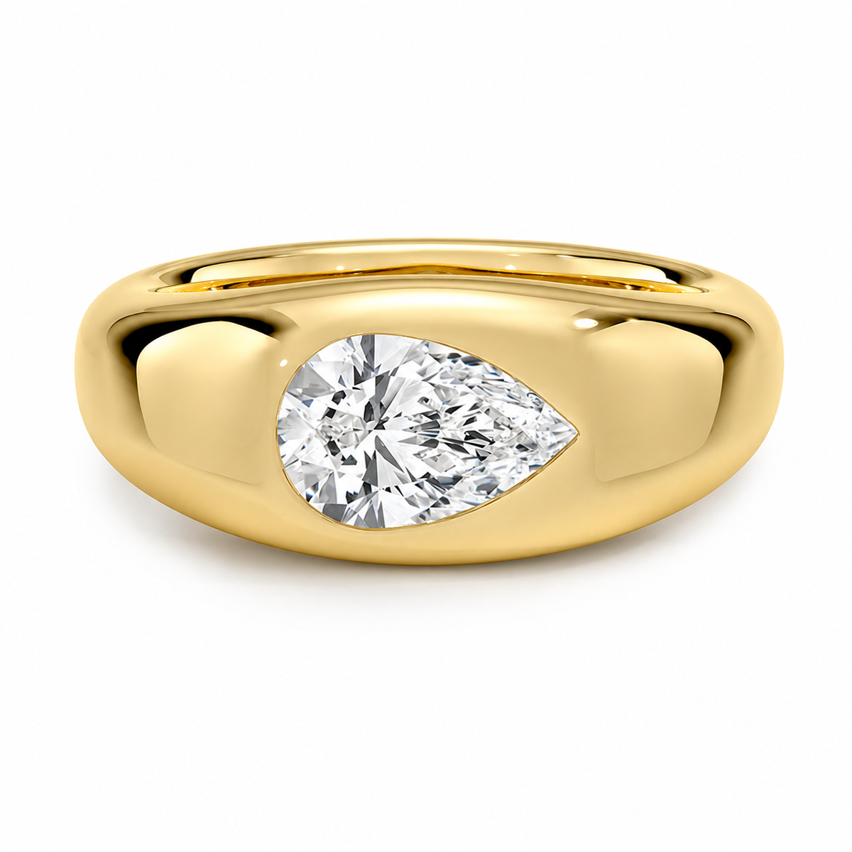 Héritage Pear Signet Ring