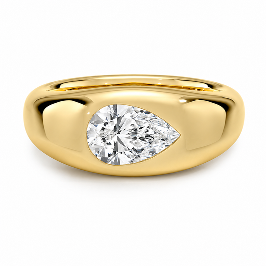 Héritage Pear Signet Ring